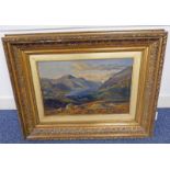 K.H. MACLAE HIGHLAND LOCH SCENE SIGNED CIRCA 1890 GILT FRAMED OIL PAINTING 39.