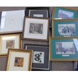 SELECTION OF FRAMED PRINTS TO INCLUDE 'AN ACCIDENT' BY LOWRY,