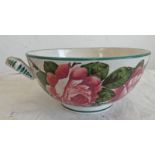 WEMYSS WARE 2 - HANDLED BOWL DECORATED WITH ROSES - 19.