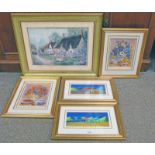 2 FRAMED SIGNED PRINTS TRISHA HARDWICK,