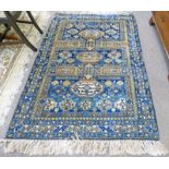 BLUE GROUND MIDDLE EASTERN RUG 180 X 130 CM