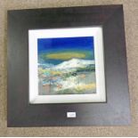 NAEL HANNA - (ARR) MOUNTAIN LANDSCAPE SIGNED FRAMED OIL ON BOARD 29 CMS X 29 CMS