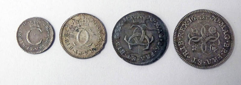 1670 CHARLES II 4 COIN MAUNDY SET