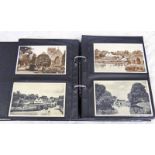 ALBUM OF VARIOUS POSTCARDS TO INCLUDE THE THAMES, WINDSOR CASTLE, FARINGDON,