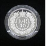 2016 ROYAL MINT 90TH BIRTHDAY OF HER MAJESTY THE QUEEN £5 SILVER PROOF PIEDFORT COIN,