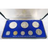 1975 COINAGE OF THE PHILIPPINES 8 COIN PROOF SET FRANKLIN MINT STERLING SILVER,