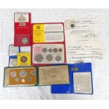 1979 SINGAPORE YEAR OF THE GOAT MINT COIN SET, MAXIMIANUS ROMAN EGYPT COIN WITH C.O.A..