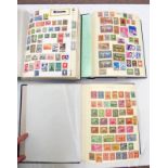 3 STAMP ALBUMS OF VARIOUS MINT AND USED STAMPS OF WORLDWIDE COUNTRIES BEGINNING E-F,