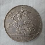 1887 BRITISH QUEEN VICTORIA CROWN COIN