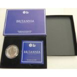 2018 ROYAL MINT BRITANNIA ONE OUNCE SILVER BRILLIANT UNCIRCULATED COIN, BOXED WITH C.O.A.