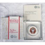 2018 ROYAL MINT THE TAILOR OF GLOUCESTER UK 50P SILVER PROOF COIN, BOXED WITH C.O.A.