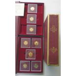 CAYMAN ISLANDS THE GOLD KINGS COLLECTION 1980 COIN SET EACH COIN A GOLD 50 DOLLARS,