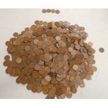 LARGE SELECTION OF COPPER HALF PENNIES,