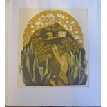 10 LARGE LINOCUTS, SIGNED & UNSIGNED TO INCLUDE 'GOSHAWK' 2/8, SIGNED & 'CALLOW', ARTISTS PROOF,