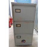 METAL 3 DRAWER FILING CABINET