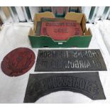 10 CARVED LINOLEUM SHEETS OF VARIOUS SIZES & DESIGNS