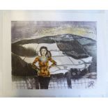 SELECTION OF UNSIGNED DRAWINGS, PRINTS, ETC & 'CULLOW MARKET' 14/20,