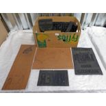 11 LINOLEUM SHEETS OF VARIOUS SIZES,