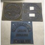 3 CARVED LINOLEUM SHEETS FOR FLOUR MILLER PRINTS