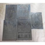 5 METAL ETCHING SHEETS WITH VARIOUS DESIGNS