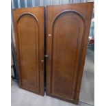 PAIR OF WALNUT WARDROBE DOORS