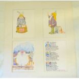SELECTION OF VARIOUS PRINTS AND WATERCOLOURS, UNSIGNED,