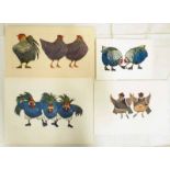 LARGE SELECTION OF MOSTLY UNSIGNED LINOCUTS, ILLUSTRATIONS, ETC , INCLUDING MANY CHICKEN PRINTS,