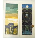 25 SIGNED & UNSIGNED LINOCUTS TO INCLUDE 'DOLL FOREST' 1/20 SIGNED & 'CELTIC TWILIGHT' 12/16 SIGNED