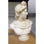 PARIAN WARE ART UNION LONDON BUST 34CMS Condition Report: Item covered with nicotine