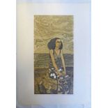 LARGE SELECTION OF LINOCUT PRINTS, DRAWINGS, ETC,