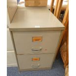 METAL 2 DRAWER FILING CABINET