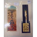 3 SIGNED LINOCUT PRINTS IN CARD FRAME MOUNTS TO INCLUDE 'GATEWAY' 5/148,