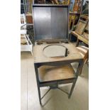 MAHOGANY 19TH CENTURY WASHSTAND WITH LIFT UP TOP AND DRAWER