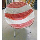 LATE 20TH CENTURY RED & WHITE CHAIR