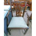 SET OF 6 MAHOGANY CHAIRS INCLUDING 2 ARMCHAIRS