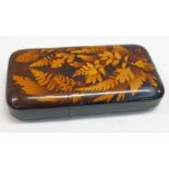 19TH CENTURY MAUCHLINE WARE CARD CASE DECORATED WITH FERNS - 13 CM LONG Condition