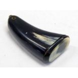 19TH CENTURY COW HORN SNUFF MULL - 8CM LONG