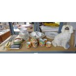 SELECTION OF VARIOUS PORCELAIN TO INCLUDE WALLY DOG, ROYAL STAFFORD PART TEASET,