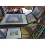 SELECTION OF FRAMED PRINTS TO INCLUDE HARRY F MCGREGOR SIGNED IN PENCIL, VARIOUS EASTERN PRINTS,