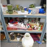 SELECTION OF VARIOUS PORCELAIN, GLASS WARE, ETC TO INCLUDE CHRISTMAS DECORATION, BOWLS,