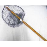 HARDY BAMBOO-HANDLED COMBINATION WADING STICK AND LANDING NET