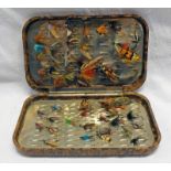 HARDY BROS NERODA FLY BOX WITH CONTENTS OF A GOOD SELECTION OF FLIES