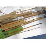 TWO 2 PIECE CANE RODS AND ONE THREE PIECE CANE ROD - 3 - (ALL UNMARKED)