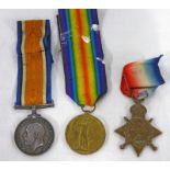 3 WW1 MEDALS TO INCLUDE 1914-15 STAR,