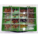 SECTION PLASTIC FLY BOX WITH A GOOD SELECTION OF VARIOUS FLIES