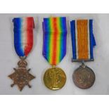 3 WW1 MEDALS TO INCLUDE BRITISH WAR MEDAL, 1914-15 STAR AND VICTORY MEDAL TO S4-144856 SJT. H.