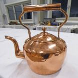 LARGE 19TH CENTURY COPPER KETTLE 38CM TALL Condition Report: Two large bents to body.