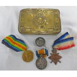 WW1 TRIO OF MEDALS, VICTORY, 1914-15 STAR AND BRITISH WAR MEDAL TO A M2-076264 PTE. W.