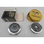 HARDY SUNBEAM 9/10 ALLOY FLY REEL WITH ORIGINAL BOX,