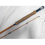 HARDY 'THE PERFECTION PALAKONA 2 PIECE CANE ROD IN A HARDY BAG.